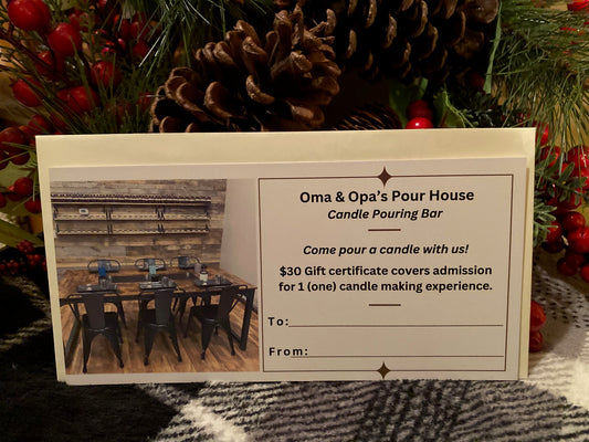 Candle Making Experience - Gift Certificate
